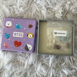 BT21 Cooky Silver necklace authentic RARE